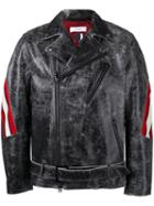 Facetasm - Stripe Panel Jacket - Men - Calf Leather/cupro/wool - 3, Black, Calf Leather/cupro/wool
