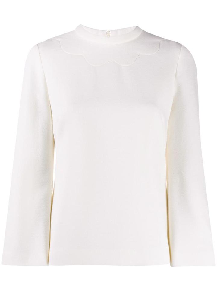 Goat Jojo Scalloped Detail Top - White