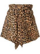 Nanushka Primrose Leopard-print Shorts - Brown