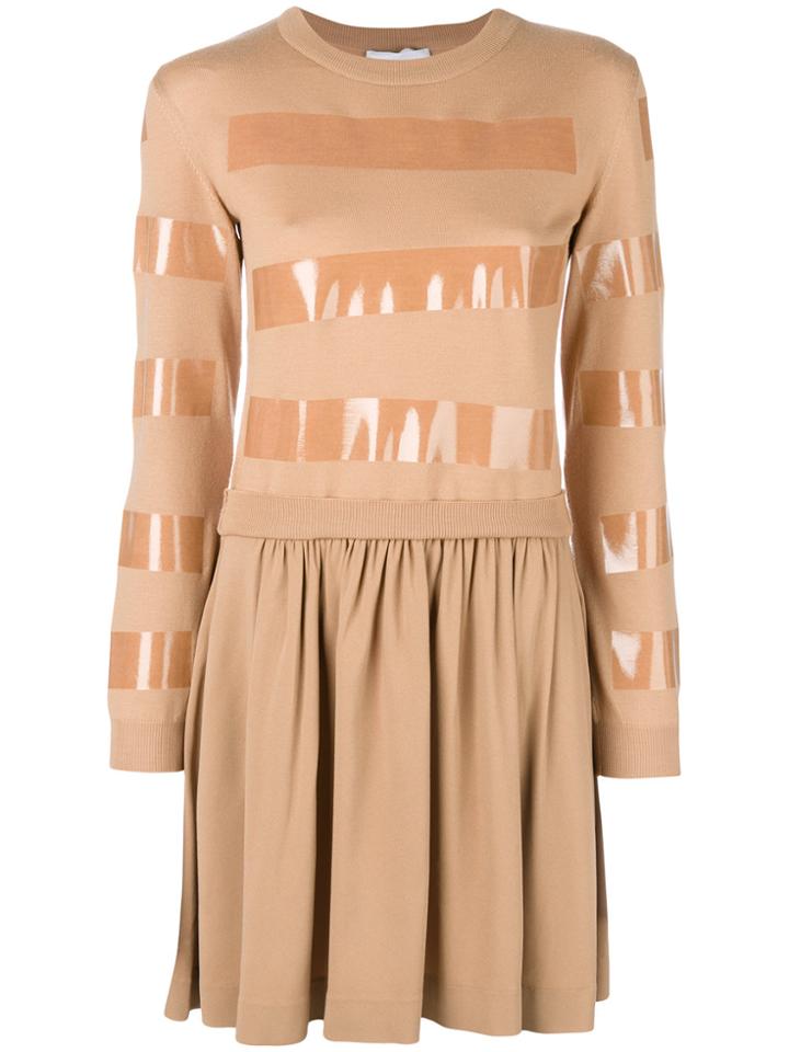 Moschino Tape Detail Jumper Dress - Brown