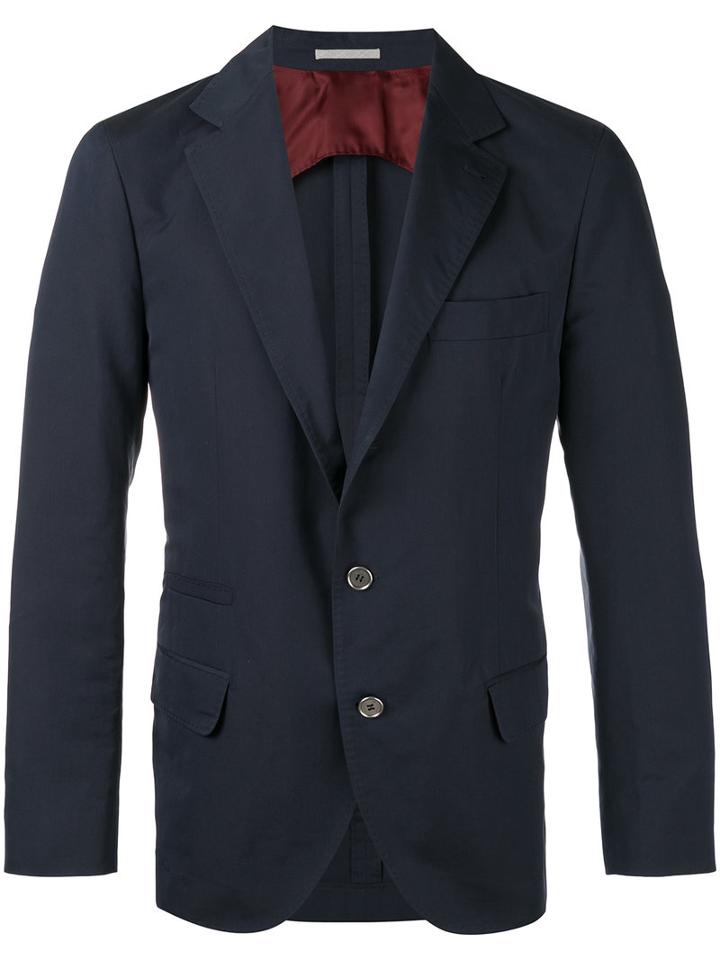 Brunello Cucinelli - Three-button Suit Jacket - Men - Silk/cotton/cupro - 50, Blue, Silk/cotton/cupro