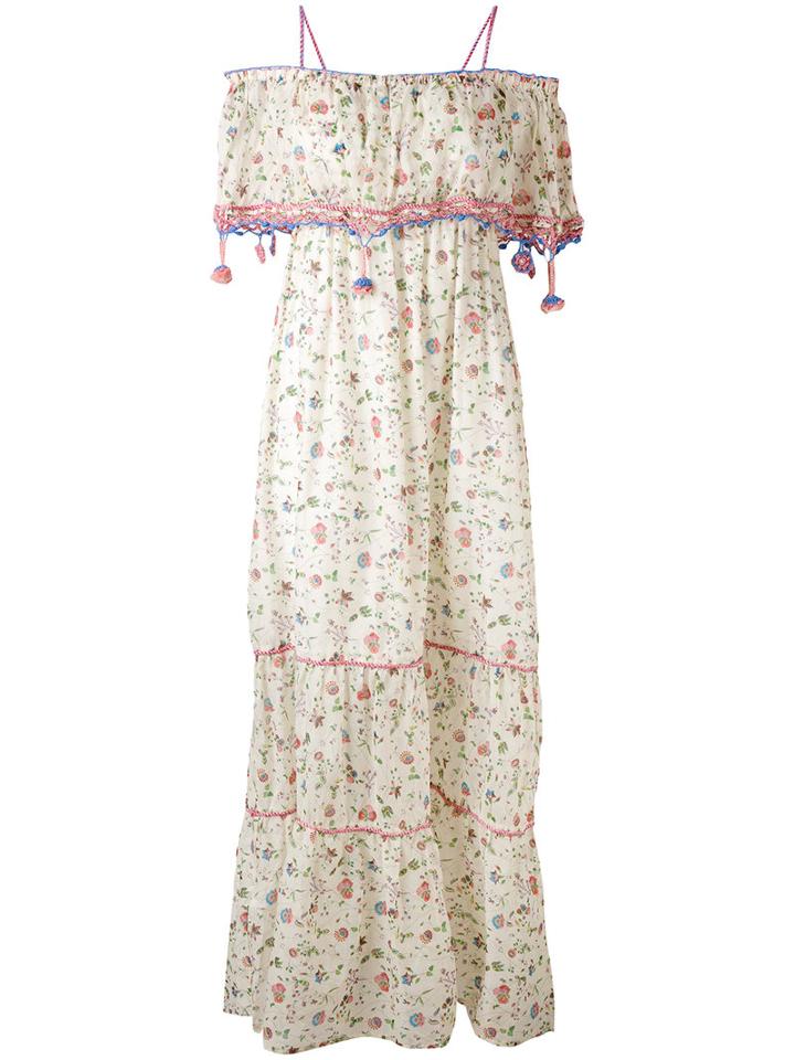 Anjuna - Floral Print Off-shoulders Dress - Women - Cotton - M, Nude/neutrals, Cotton