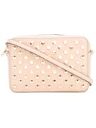 Michael Michael Kors - Studded Shoulder Bag - Women - Calf Leather/polyester - One Size, Women's, Nude/neutrals, Calf Leather/polyester