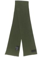 Prada Ribbed Knit Scarf - Green