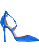 Aquazzura Matilde Stilettos, Women's, Size: 39, Blue, Suede/leather