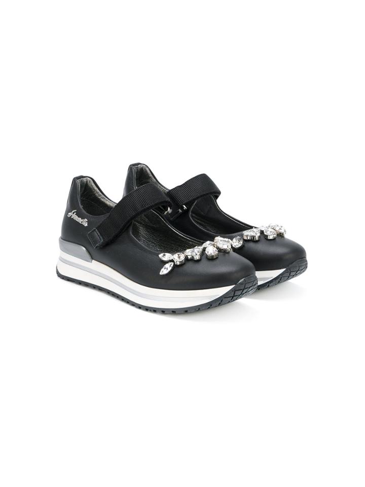 Simonetta Embellished Ballerinas - Black