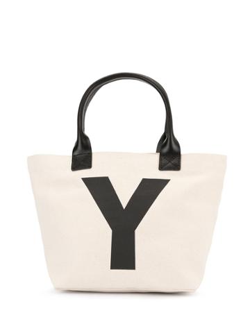 Y's Printed Y Tote Bag - White