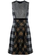 Etro Checked Patchwork Dress, Women's, Size: 40, Silk/polyamide/acetate/wool
