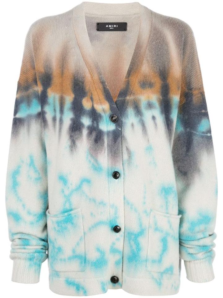Amiri Tie Dye Cardigan - Blue