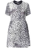 Markus Lupfer Leopard Print Dress, Women's, Size: Xs, White, Silk