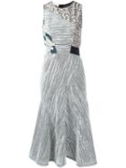 Cédric Charlier Panelled Bust Midi Dress, Women's, Size: 40, Cotton/polyester