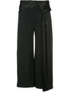 Jonathan Simkhai Fluid Wrap Drape Trousers - Black