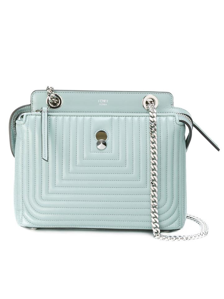Fendi Dotcom Tote Bag, Women's, Green, Calf Leather