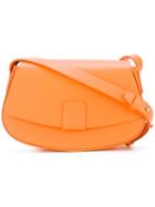 Nico Giani Button Cross Body Bag, Women's, Yellow/orange, Calf Leather