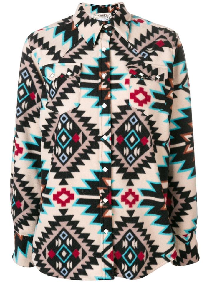 Jessie Western Navajo Print Shirt - Neutrals