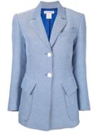Bianca Spender Tweed Suitor Jacket - Blue