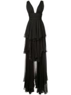 Caroline Constas Tiered Skirt Dress - Black