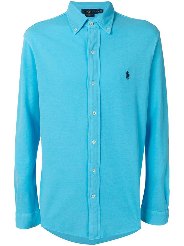 Polo Ralph Lauren Button Down Logo Shirt - Blue
