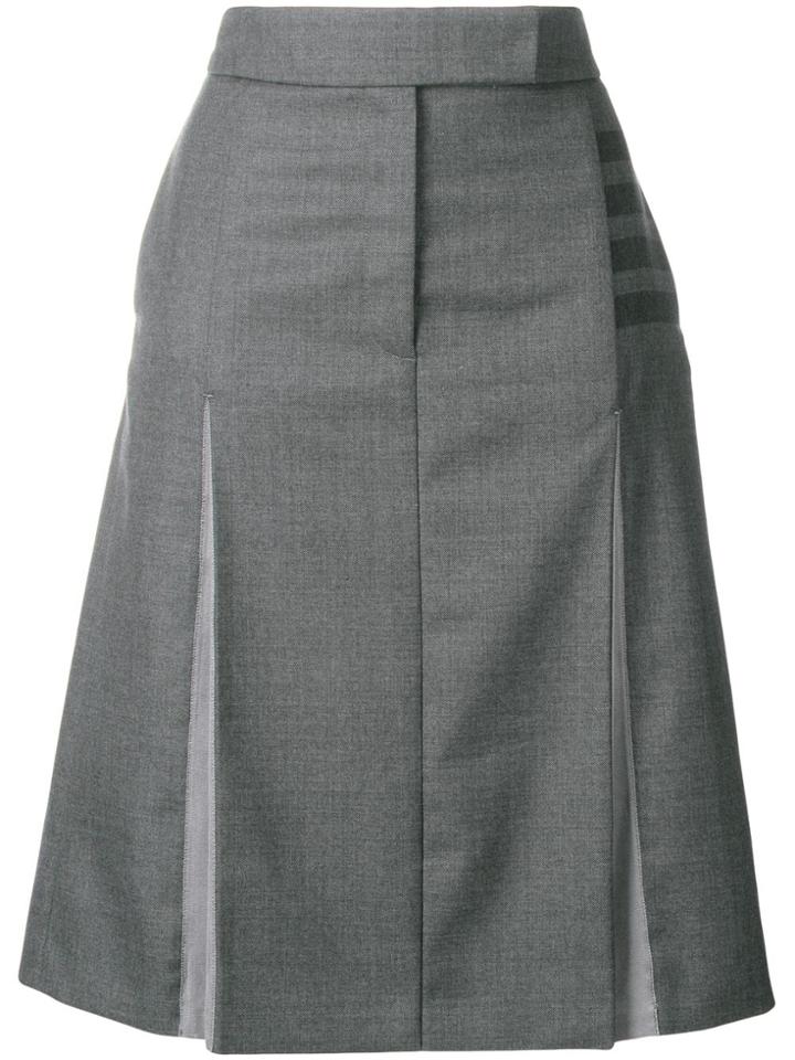 Thom Browne 4-bar Pleated Front Sack Skirt - Grey