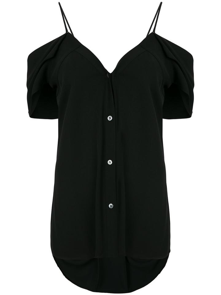 Theory Cold Shoulder Top - Black