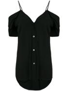 Theory Cold Shoulder Top - Black