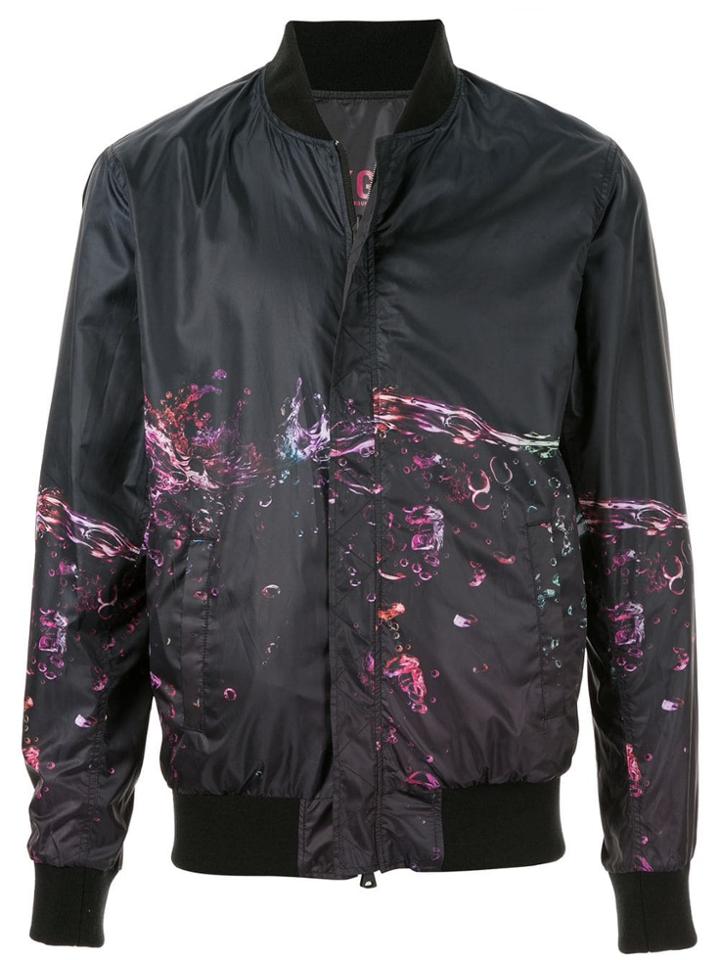 Yoshiokubo Graphic Print Bomber Jacket - Grey