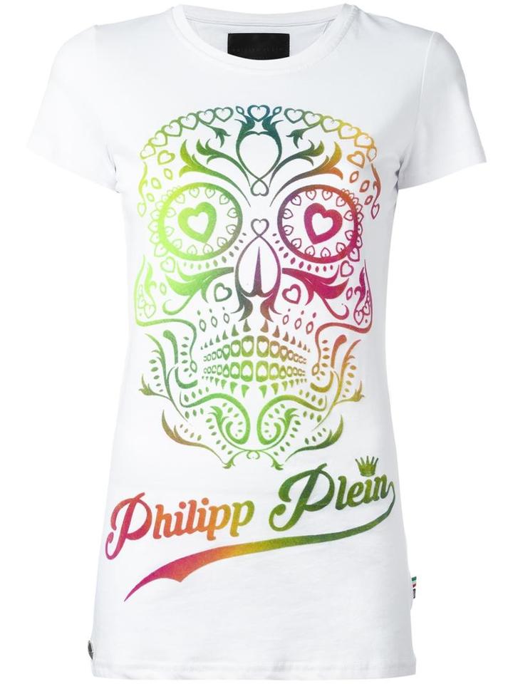 Philipp Plein Tiger T-shirt, Women's, Size: Large, White, Cotton