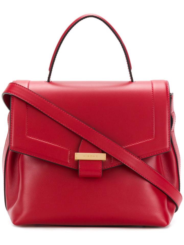 Visone Sofia Medium Tote Bag - Red