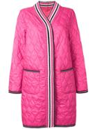 Ermanno Scervino Quilted Cardigan Style Coat - Pink