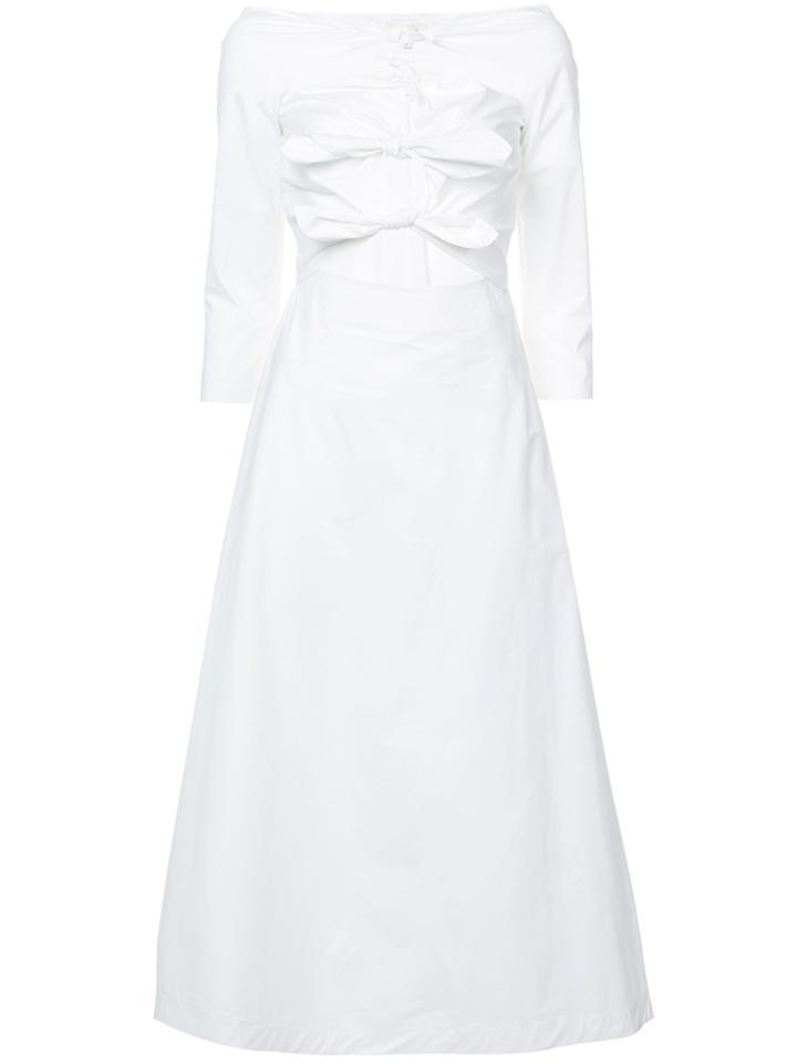 Isa Arfen Long Tie Detail Dress - White