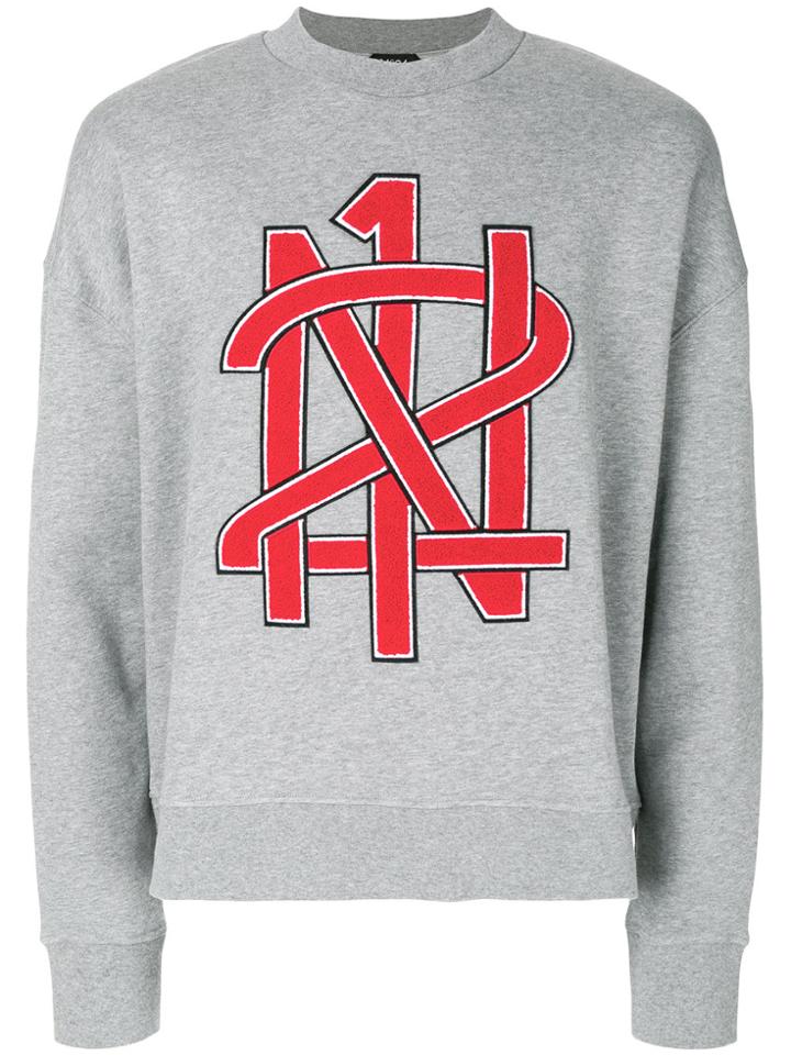 No21 Slogan Front Sweatshirt - Grey