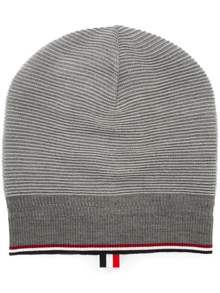 Thom Browne Contrast Trim Beanie