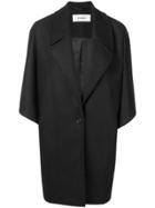Hussein Chalayan Oversized Button Coat - Black