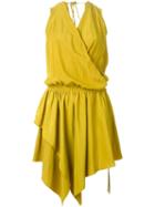 Lanvin Asymmetric Dress, Women's, Size: 36, Yellow/orange, Polyester