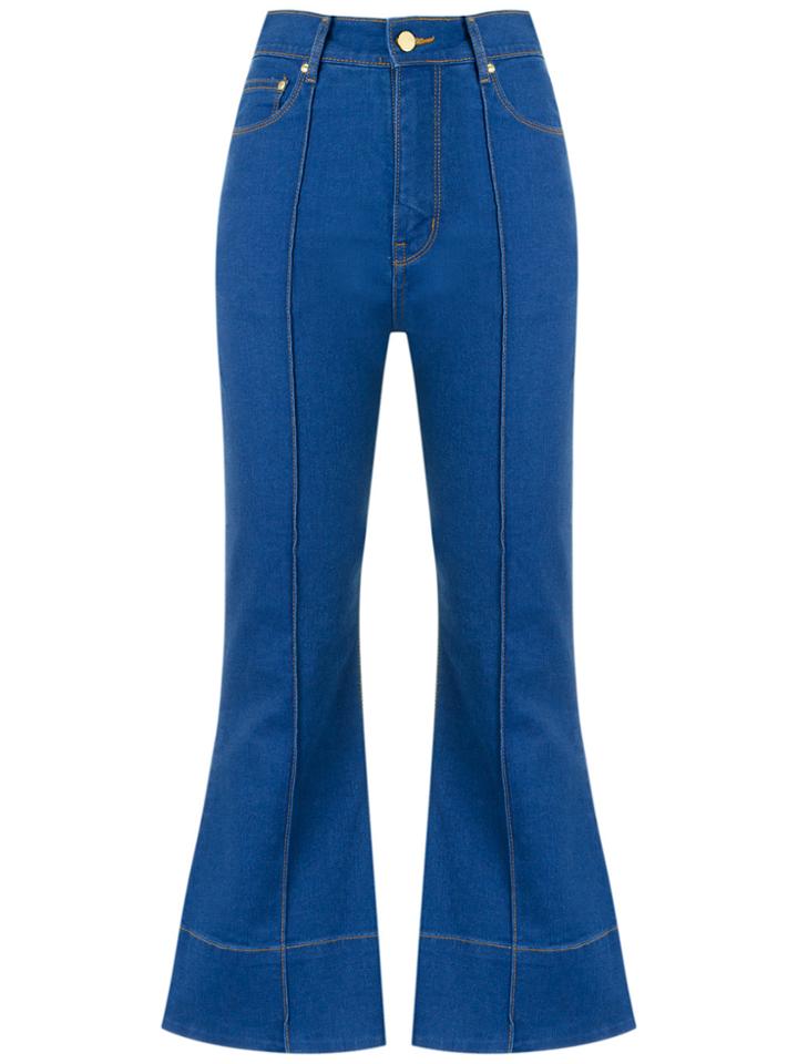Amapô Crop Flared Jeans - Blue