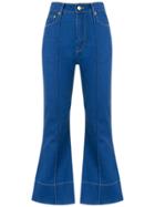 Amapô Crop Flared Jeans - Blue
