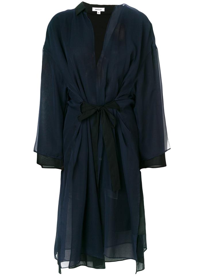 Enföld Panelled Chiffon Robe - Blue