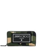 Jimmy Choo Camouflage Zip-around Wallet - Green