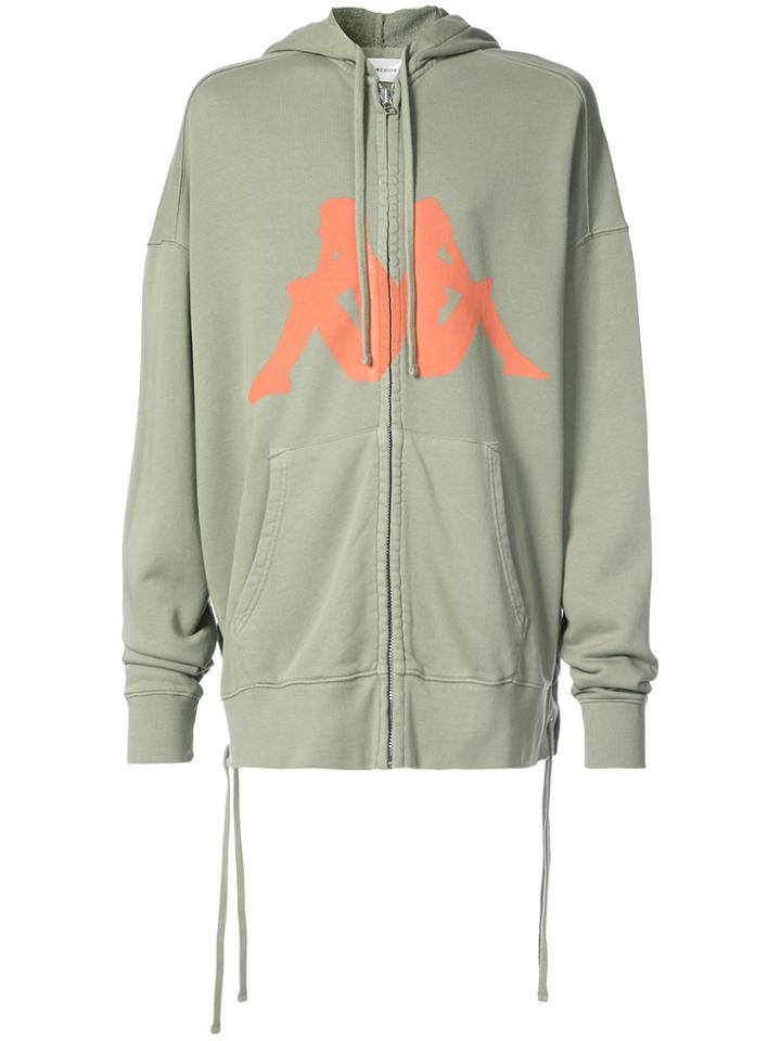 Faith Connexion Side Lace Kappa Hoodie - Green
