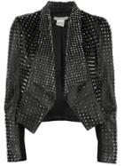 Alice+olivia Harvey Studded Draped Jacket - Black