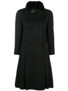 Fendi Vintage Double Breasted Midi Coat - Black