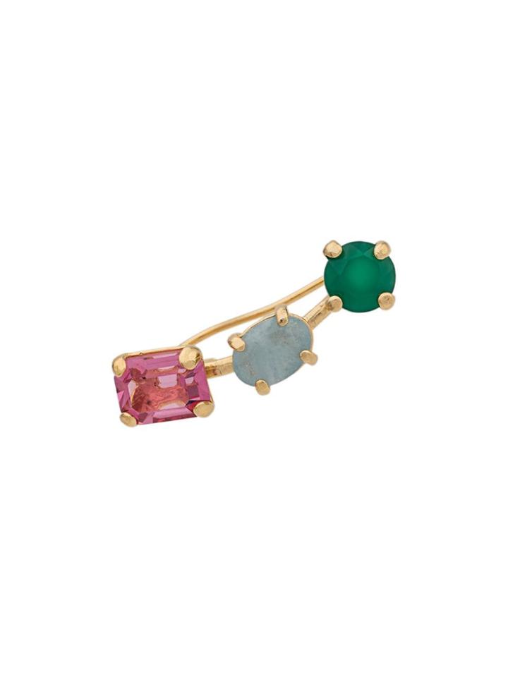 Wouters & Hendrix Rose Crystal Climber Earring - Gold
