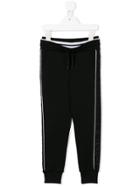 Givenchy Kids Striped Detailing Sweatpants - Black