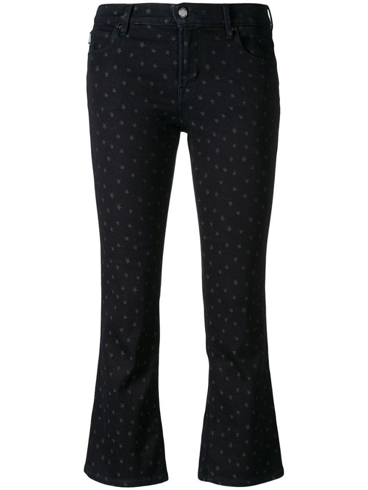 Love Moschino Star Print Cropped Jeans - Blue