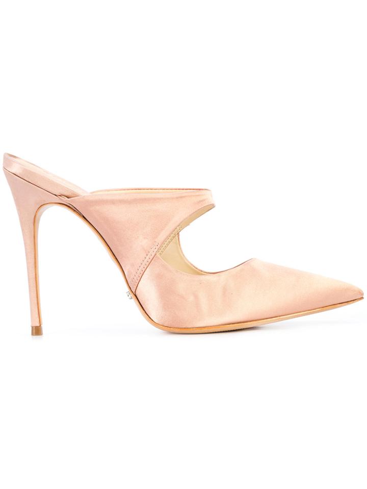 Schutz Pointed Mule Pumps - Pink & Purple