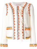 Tory Burch Beaded Jacket - Nude & Neutrals