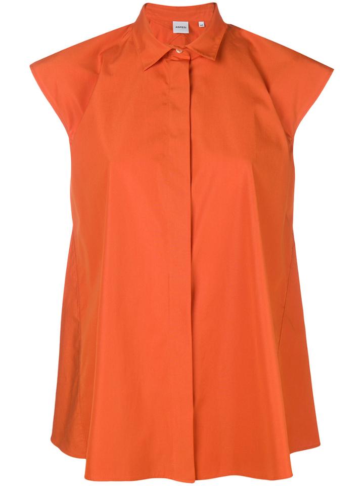Aspesi Sleeveless Flared Blouse - Yellow & Orange