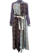 Miaoran Tartan Dress - Blue