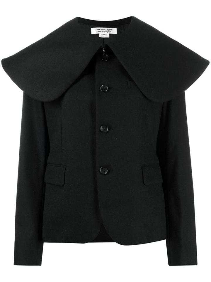 Comme Des Garçons Comme Des Garçons Oversized Collar Coat - Black