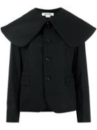 Comme Des Garçons Comme Des Garçons Oversized Collar Coat - Black